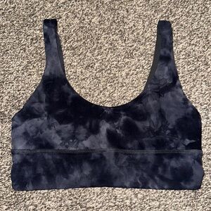 Lululemon Align reversible black & gray tie dye sports bra 8